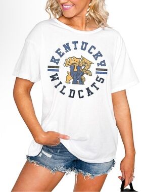 Game Day Couture Kentucky Wildcats White Graphic Tee Women’s Size XL